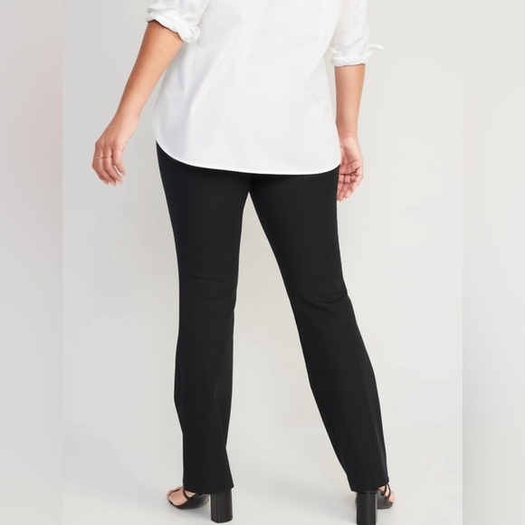 NWT! Black Maternity Side Panel Pixie Flare Pants - Size 10 💎 - Picture 2 of 7